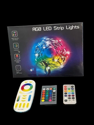 100ft RGB Color-Changing LED Strip Lights + 3 Remotes – Brand New - Image 1 of 4