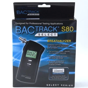 Alcoholímetro BACtrack S80 grado profesional precisión aprobado por DOT y NHTSA - Imagen 1 de 5