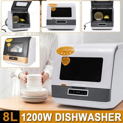 Countertop Dishwasher Machine 3 Washing Programs Deep Cleaning Air Drying 1200W - Image 1 of 4