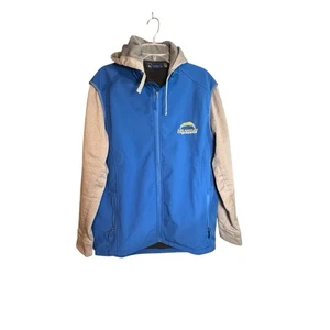 Los Angeles Chargers Dunbrooke Jacket Men’s L Softshell Hoodie NFL Full Zip Blue - Picture 1 of 12