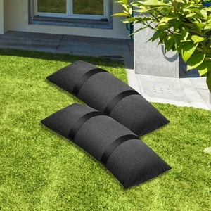 2Pcs Outdoor Fillable Sand Bags Patio Furniture Weights Umbrella Base Weights - Picture 1 of 6