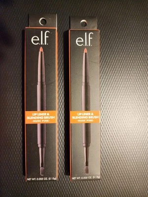 ELF Cosmetics Nude Pink Lip Liner & Blending Brush 2-Pack Bundle - Image 1 of 4
