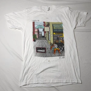 Pike Place Chowder T-Shirt M weiß Tultex Seattle Market - Bild 1 von 9