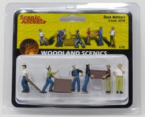Woodland Scenics A2729 O Scenic Accents Dock Worker Figures (Set of 6) - Picture 1 of 2