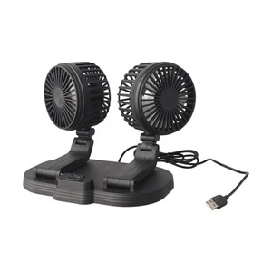 Powerful Dual Head Car Fan with Adjustable Angles for Quick Cooling in Cars - Picture 1 of 12
