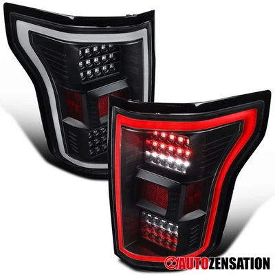 Fit 2018-2020 Ford F150 Black LED Tail Lights Rear Brake Lamps Left+Right 18-20 Foto 1 de 4