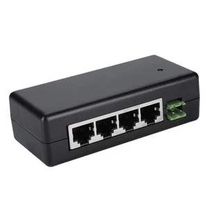 DC9V‑48V 4 Port PoE Power Adapter PoE Ethernet Power Supply Injector DC9V‑48V FY - Afbeelding 1 van 9