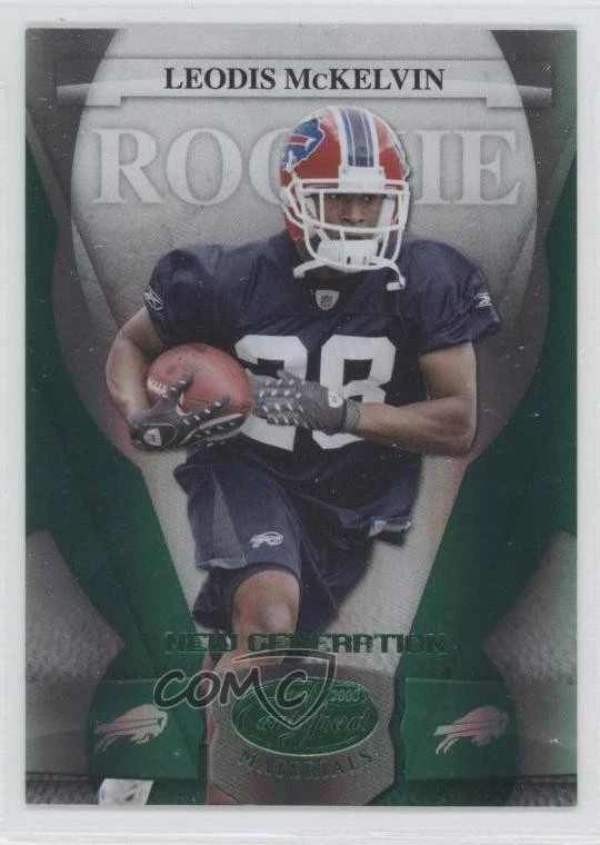 2008 Leaf Certified Materials Mirror Emerald /5 Leodis McKelvin #180 Rookie RC - Image 1 of 2