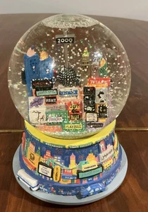 2000 New York City musical snow globe Broadway Plays Twin Towers Working - Picture 1 of 7