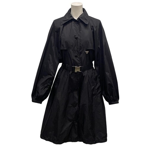 Cappotto donna nylon riciclato nero PRADA 291992 originale