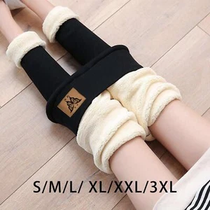 Women Fleece Lined Leggings Soft Skinny Pants Comfortable Winter Warm Pants - Picture 1 of 56