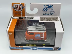 M2 Machines EMPI 1960 Volkswagen VW Shorty Delivery Van, Orange, R60, 1:64, NIB - Picture 1 of 12