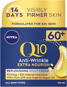 NIVEA Q10 Power 60+ Anti-Wrinkle Day/ Night Cream - 50ml New - Picture 1 of 9