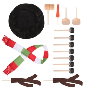 1 Set Snowman DIY Accessories Snowman Making Kit Snowman Dress Up Kit Props - Imagen 1 de 10