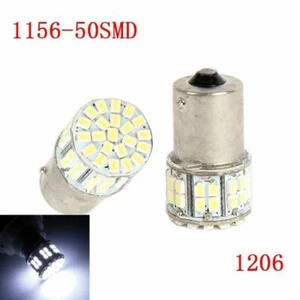 2Pcs Fog Light 50SMD LED Bulb DRL Turn Signal Reverse Lamp White 6000K Universal - Picture 1 of 12