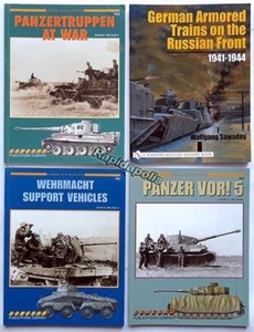 FOUR WW2 East Front Photo Books Nazi Tanks, Armored Vehicles + Trains ~ 266 page - Picture 1 of 5