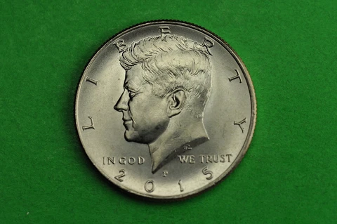 2015-P  GEM  BU Mint State Kennedy US Half Dollar Coin Cover