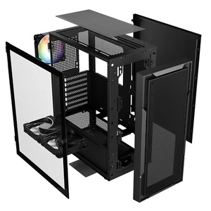 DARKROCK A8-M Computer Case Mid-Tower Micro-ATX PC Case w/ ARGB LED 120mm Fan - Afbeelding 1 van 11