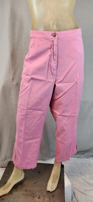 Orvis Pink 32W Cotton Blend Flat Front Taper Ankle Pants Slacks Womens USED - Image 1 of 4