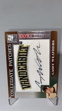 2007 Donruss Elite Extra Edition Collegiate Patch Casey Weathers AUTO /250 #CPCW