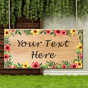 Personalised Wooden Hanging Plaque Garden Sign Summer House Shed Sign Home Decor - Picture 1 of 8