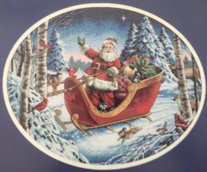 DIMENSIONS Gold Collection SANTA’S SLEIGH Christmas Counted Cross Stitch Kit OLD - Picture 1 of 5