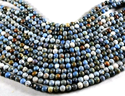 MEZCLA DENIM SODALITE 6MM CUENTAS REDONDAS 16" HEBRA Foto 1 de 2