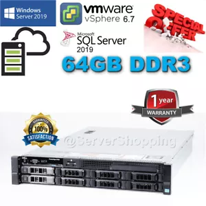 Dell PowerEdge R720 DUAL Xeon E5-2670v2 2.50GHz 64GB DDR3 H710 NO DISKS CADDIES - Picture 1 of 6