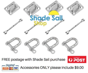 Shade Sail 8mm Installation Accessory Kit 12pcs Square/Rectangle SR6-8mm - Picture 1 of 11