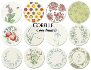 Corelle Coordinates STONEWARE Drink COASTER Set +WOOD CADDY Holder Beverage *NEW - Picture 1 of 25