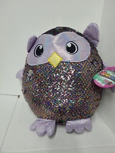 SHIMMEEZ, Large Size Leo Owl, Sequin Plush Stuffed Animal - Picture 1 of 4