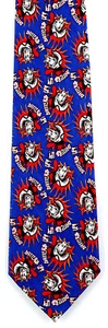 Batters Up Men's Neck Tie Crazy Baseball Sports Fan Novelty Blue Necktie - Picture 1 of 3