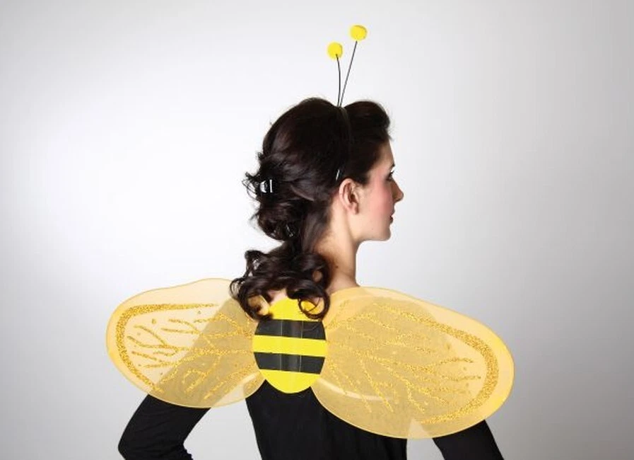 Funidelia Bienenflügel & Diadem – Kostümzubehör Für Erwachsene, Farbe Gelb