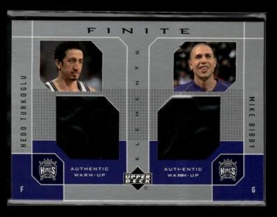 2002-03 Upper Deck Finite Hedo Turkoglu / Mike Bibby Elements Warm-Ups - Image 1 of 2