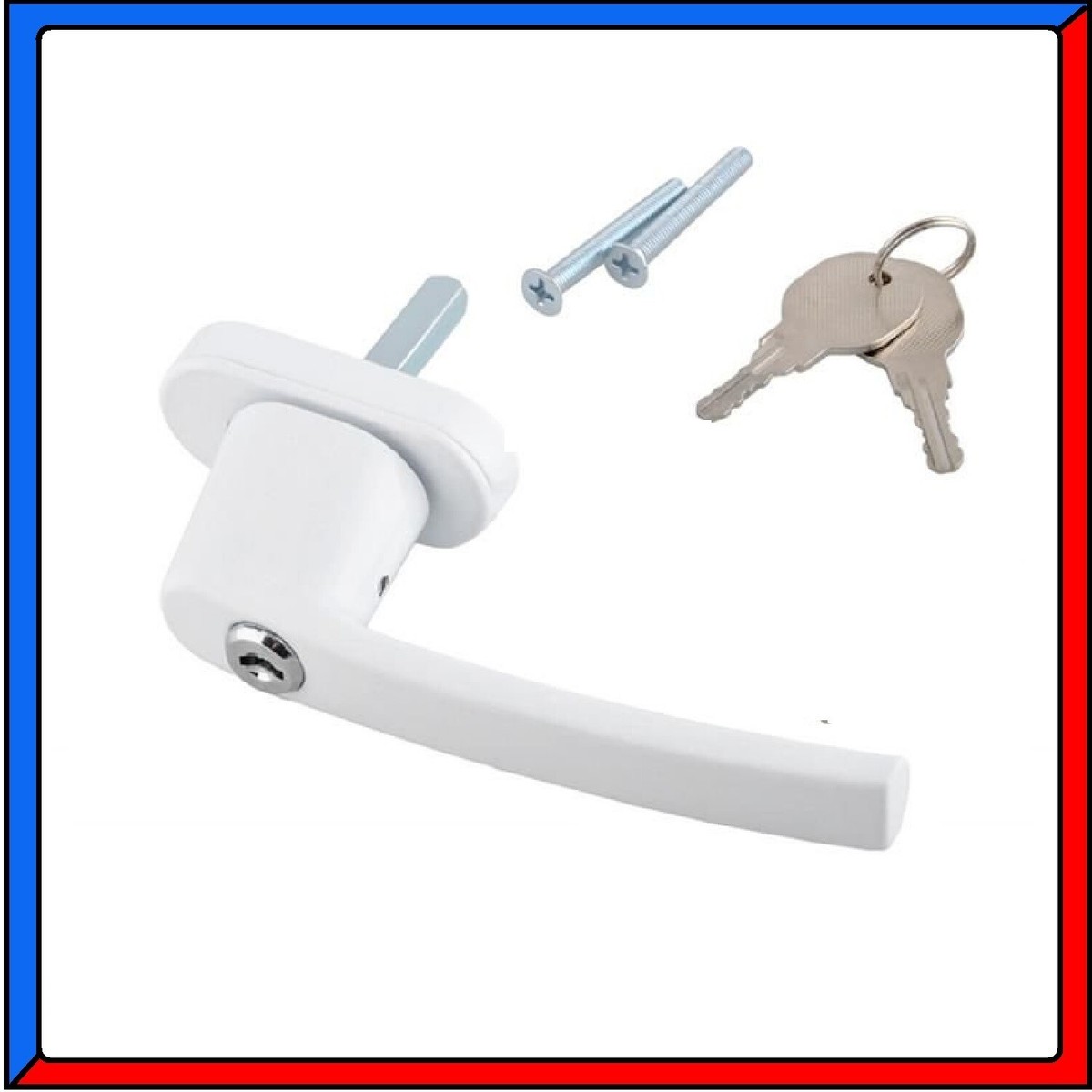 Maniglia Per Finestra Con Serratura E 2 Chiavi | Bianco, Alluminio | Sicurezza E Protezione Bambini - Foto 7