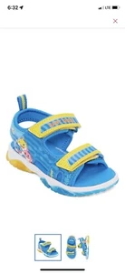 Brand New Pinkfong Baby Shark Toddler Boys Slide Sandals Shoes Light Up Size 10 - Picture 1 of 3