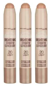 3 X Maybelline Dream Brightening Creamy Concealer #20 Light Most Popular Tone !! - Picture 1 of 3