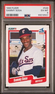 1990 Fleer #548 Sammy Sosa PSA 6 - Picture 1 of 2