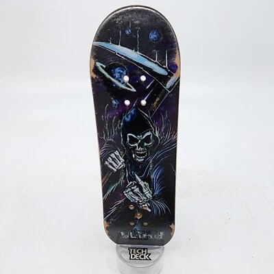 Tech Deck Mini Skateboard Blind Cosmic Reaper Miniature Fingerboard 4 in Black - Image 1 of 4
