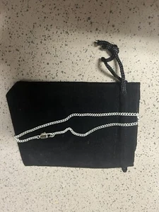 Kubanisches Armband Herren/Damen 8,5 Zoll silberfarben Metall NIE GETRAGEN - NEU - Bild 1 von 4