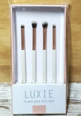 LUXIE ~ Flawless Eye Set ~ 4 eye makeup brushes in white, NIB - Image 1 of 3