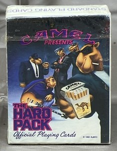 1991 Joe Camel Cigarettes THE HARD PACK Sealed Deck of Playing Cards