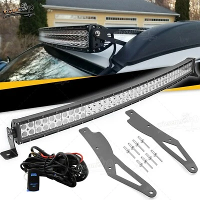 Kit de montaje de barra de luz curva Fit 13+ Subaru Crosstrek techo superior parabrisas 42" Foto 1 de 3