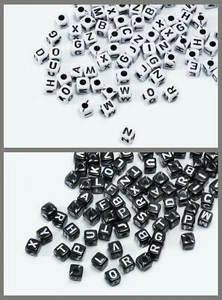 Cuentas de letras INWARIA 5x5 mm A-Z cubos mezcla 100 ud. Letras perlas, P-59 - Imagen 1 de 3