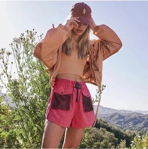Free People Movement Adventure Shorts Lovestruck Pull On Zip Hiking Camping L - Picture 1 of 16