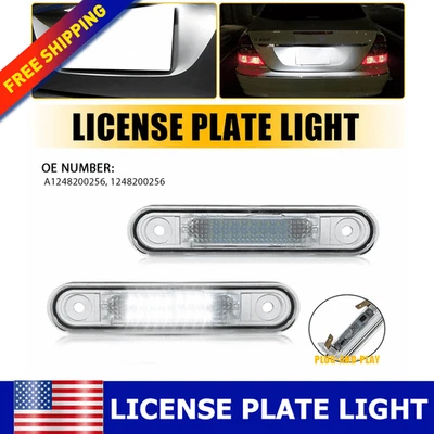 2* Luz LED blanca de matrícula para Mercedes-Benz W201 Clase E 1992-1997 6000 k Foto 1 de 4