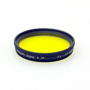 Heliopan Yellow 12 (Black &White) Filter. 39mm to 95mm thread sizes.
