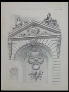 BORDEAUX, FOUNTAIN SAINT PROJECT - BOARD 1894 - ENGRAVING - Picture 1 of 1