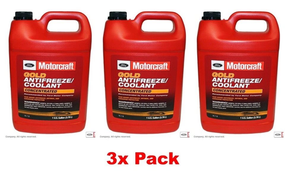 3x Engine Coolant Antifreeze GAS MOTORCRAFT VC-7-B Gold Concentrated Antifreeze - Image 1 of 1