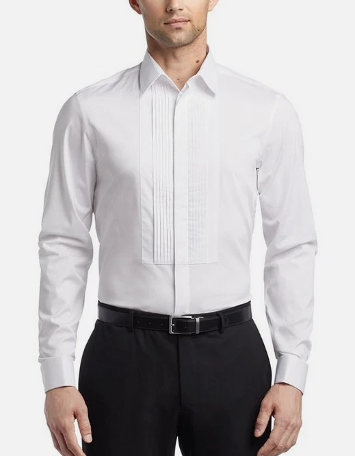 Calvin Klein Mens Regular Fit Tuxedo Dress Shirt, White, L(16-16.5, 36/37) - Image 1 of 1